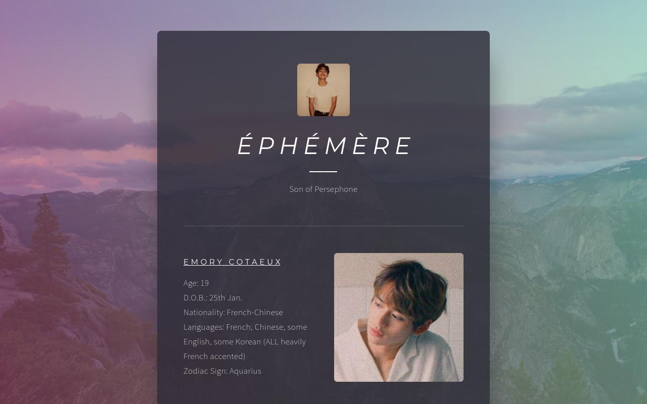 Carrd profile picture for @emory